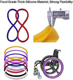 Wheelchair Push Wheel Covers,22/24-Inch Wheelchair Push Rim Covers, Silicone Wheel Chair Push Rings, 1Pair Wheelchair Push Rim Strip, Non-Slip Wear-Resistant, Improve Grip and Traction,White,22in ( Co