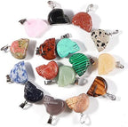 12pcs Natural Carved Skull Mixed Stone Pendants Healing Crystal Quartz Chakra Reiki Gemstone Charms for Necklace Jewelry