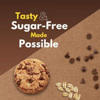 Sugar Free Chocolate Chip Cookies, Crunchy Cookies with Choco Chips, No Added Sugar Biscuits for Snacking, Tea-Time Cookies, 150g (Pack of 3, 450g)