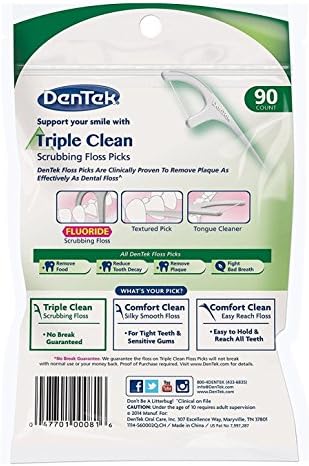 DenTek Floss Picks - Fresh Mint - 90 Count