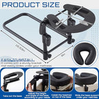 Qunclay Adjustable Massage Headrest for Bed, Portable Mattress Massage Face Cradle with Soft Pillow Cushion, Face Down Pillow After Eye Surgery for Professional and Home Use(Black)