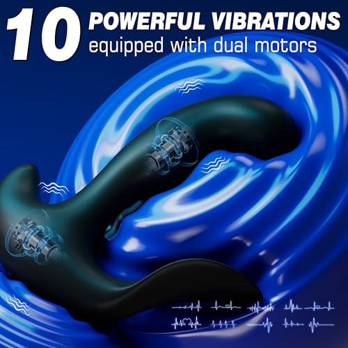 Prostate Massager Vibrating Butt Plug Anal Toy, Estim Anal Vibrators Male Sex Toy with 5 Electric Shock & 10 Vibrating Modes, Remote Control Prostate Vibrator Anal Dildo Adult Toys for Men Gay Women