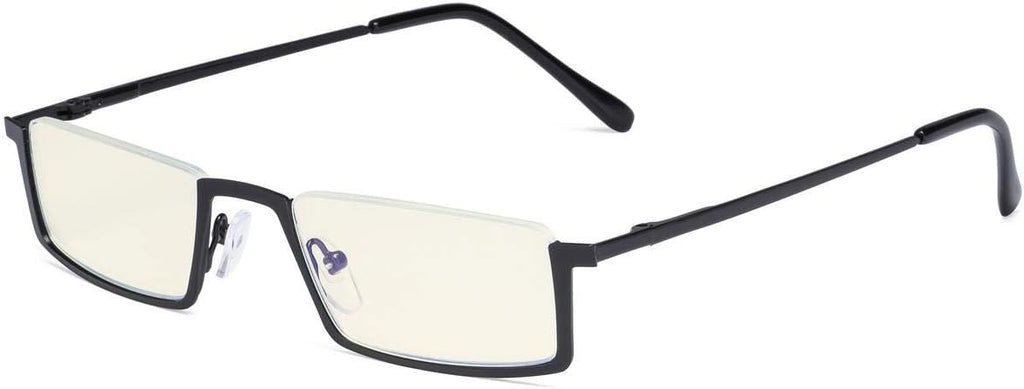 Eyekepper Computer Reading Glasses,UV420 Protection Blue Light Filter,Half-rim Readers,Black +2.50