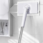 Automatic Cloth Clip mop, Bathroom mop, Household Cleaning Tablet, Small mop, Multifunctional face Towel mop, Dry and Wet Dual-Purpose, Extended New Model (White, 35.82in)