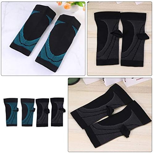 EXCEART 2pairs Elastic Compression Ankle Support Socks for Plantar Relief Comfortable Fit for Running Walking Fitness and More