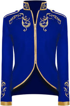 IWEMEK Men Prince Charming Costume Palace Prince Gold Embroidered Jacket Suit Court Uniform Cosplay Officer Medieval Costume
