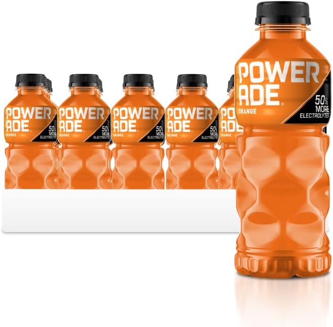 POWERADE Sports Drink Orange, 20 Ounce (Pack of 24)