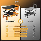 Hydraulic Double Scissor Lift Table, 770lbs Capacity 59" Lifting Height, Hydraulic Lift Table Cart with Non-Slip Pad & Safety Guard for Material Handling & Transportation, Yellow