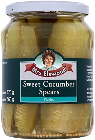Mrs Elswood Sweet Cucumber Spears (670g) - Pack of 6