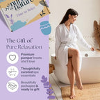 Nurture by Nature Spa Gifts for Women - Mothers Day Gifts for Mom, Self Care Gift Set & Spa Gift Basket for Women, 6 Piece Bath Set with Candle, Bath Bomb, Salts & Pillow Spray - Relaxation Gifts