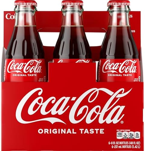 Coca-Cola Glass Bottles, 8 fl oz, 6 Pack