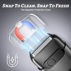 Electric Foil Shaver for Men,Compact 3D Floating Shaving Heads, Electric Razor for Men,IPX8 Waterproof, USB-C Fast Energy, 90-Min Runtime,LED Info Display, Wet/Dry Adaptability, Travel Lock Deep Gray