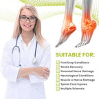 Bukihome Adjustable AFO Foot Drop Brace - Foot Support for Walking with Shoes, Socks, or Barefoot - Relieves Foot Drop, Plantar Fasciitis, Stroke & MS Recovery - Unisex（Include Left and Right）