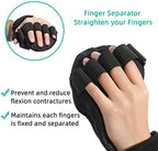 Fanwer Stroke Resting Hand Splint - Night Immobilizer Wrist Finger Brace for Flexion Contractures, Functional 5 Finger Stabilizer Wrap - for Muscle Atrophy Rehab, Arthritis, Tendonitis (Left, Large)