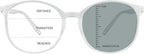 Vintage Round Progressive Multifocal Presbyopic Glasses, Photochromic Gray Sunglasses for Men Women Readers (Clear,+0.00/+2.00 Magnification)
