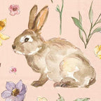 IHR Ideal Home Range Party Napkins Disposable 3-Ply Paper Lunch Napkin Pack, 6.5" x 6.5", Soft Easter Bunnies, 20-Count
