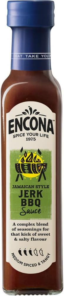 Encona Jamaican Jerk BBQ Sauce 142 ml (Pack of 6)