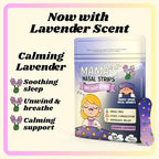 Mama's Lavender Kids Nose Strips for Breathing - Hypoallergenic and Soft, Nasal Strips for Snoring - Nose Tape for Nasal Congestion Relief - Clean, Safe Snore Stopper for Sleep - 24 Count, 5+ Ages