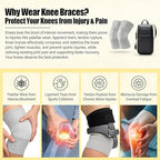 Bamboo Charcoal Compression Knee Sleeve - Elastic Knee Braces for Men & Women - Breathable Knee Support for Arthritis, Running, Workout, Joint Pain Relief(Gray, Large)