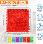 TrelaCo 32 Pack Small Ice Packs for Injuries Reusable Hot and Cold Mini Boo Boo Gel Bead Ice Packs for Breastfed Injury Pain Relief Headache Tired Eyes, 8 Colors