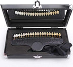 Professional 3D R-20 Teeth Whitening Shade Guide with Mirror, Classical Tooth Bleaching Shade Chart 20 Colors