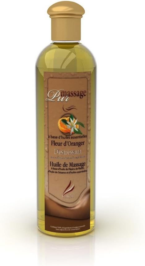Camylle - Massage Oil Orange Blossom - Luxury Spa Massage Oil - De-stressing with sweet and captivating aromas - 500ml