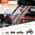 VEVOR Snowmobile Loading Ramp 85" x 54" Aluminum Foldable Ramps, 1500 LBS Capacity Loading Ramps for Motorcycle/Dirt Bike/Trailer/ATV/UTV/Garden Tractor/Lawn Mower