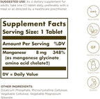 Chelated Manganese Solgar 100 Tabs