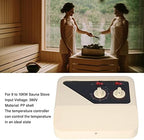 Sauna Heater Stove External Controller, Sauna Heater Stove Temperature Controller, 380V Sauna Stove Controller with PP Shell, for 9 to 15KW Sauna Stove, Sauna Accessories