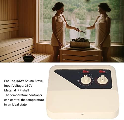Sauna Heater Stove External Controller, Sauna Heater Stove Temperature Controller, 380V Sauna Stove Controller with PP Shell, for 9 to 15KW Sauna Stove, Sauna Accessories