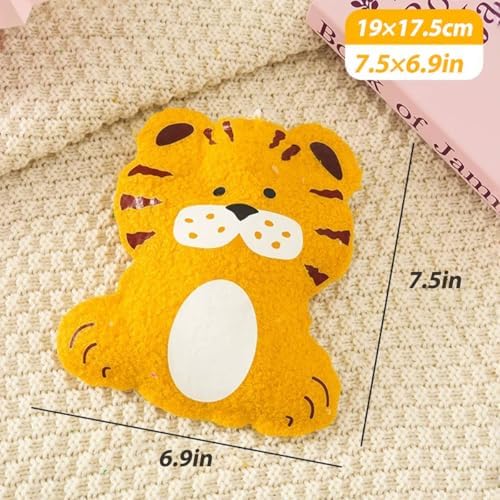 500ML Cute Plush Hot Water Bottle, Hot Water Hand Warmer, Hot Water Bag with Soft Cover for Pain Relief, Menstrual Cramps, Neck Shoulder, Soft Fluffy Hot Bag for Winter (3 PCS)