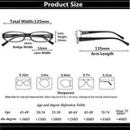 NORPERWIS Reading Glasses 5 Pairs Spring Hinge Comfort Fashion Quality Readers for Men and Women