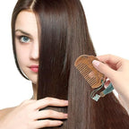 Wooden Scent Comb with Fine Tooth, Scalp Massaging Features - Sandal Wood Design Inspired by Japanese Tradition