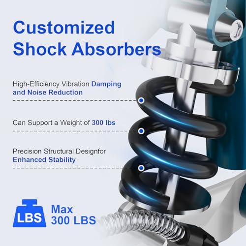 BlessReach Knee Scooter, All Terrain Foldable Knee Scooter Walker, Disc Brake Knee Walker for Foot Injuries Compact Crutches Alternative