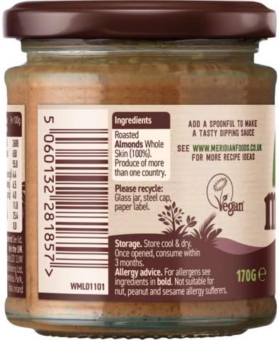 Meridian Crunchy Almond Butter (170g) - Pack of 6