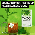 TAZO Organic Zen Green Tea, Caffeinated Tea with Refreshing Lemongrass & Spearmint, 16 Total Bags