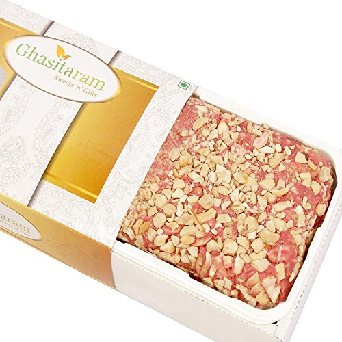 Ghasitaram Gifts Diwali Gifts Sweets - Roasted Cashew Strawberry Cake