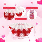 600Pcs Valentine’s Day Cupcake Liners Red Pink Purple Heart Paper Baking Cups Standard Size Wrappers Muffin Case Trays Baking Wraps for Holiday Decorations Party Supplies Table Decor