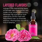 Portland Bitters Project Rose Bitters – Concentrated Bitters with Layered Flavors Made from Organic, Wild Crafted, Therapeutic Grade Whole Botanicals to Elevate Drinks & Cocktails – 2 fl oz
