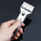 1 PC Stainless Steel Cleaning Scraper, Multi-Use Tool for Removing Stubborn Dirt (Silvery)