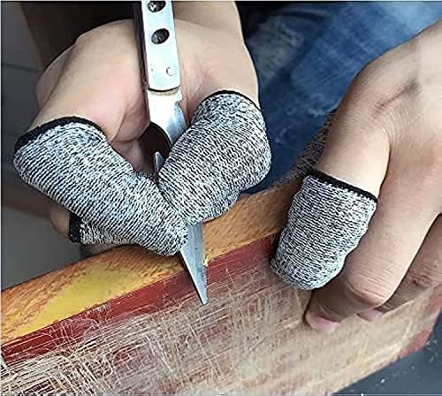 12 PCS Cut Resistant Finger Cots Protector Finger Sleeve Protectors Reusable Finger Guards Finger Covers Protection Cots for Kitchen,Work, Sculpture, Anti-Slip, Reusable,Gloves Life Extender