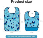 VOPHIA Adult Bibs for Women Washable Bib Reusable Waterproof Clothing Protector with Optional Crumb Catcher