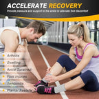 Ankle Support for Women & Men 1 Pair Ankle Compression Sleeve for Sports, Basketball, Running, Walking, Foot & Ankle Brace Socks for Arthritis, Sprained, Tendonitis, Plantar Fasciitis (Gray, X-Large)