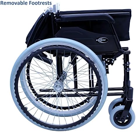 Karman Healthcare LT-980 24 lbs Ultra Light Wheelchair with Removable Footrest, Gen 2 - K Model