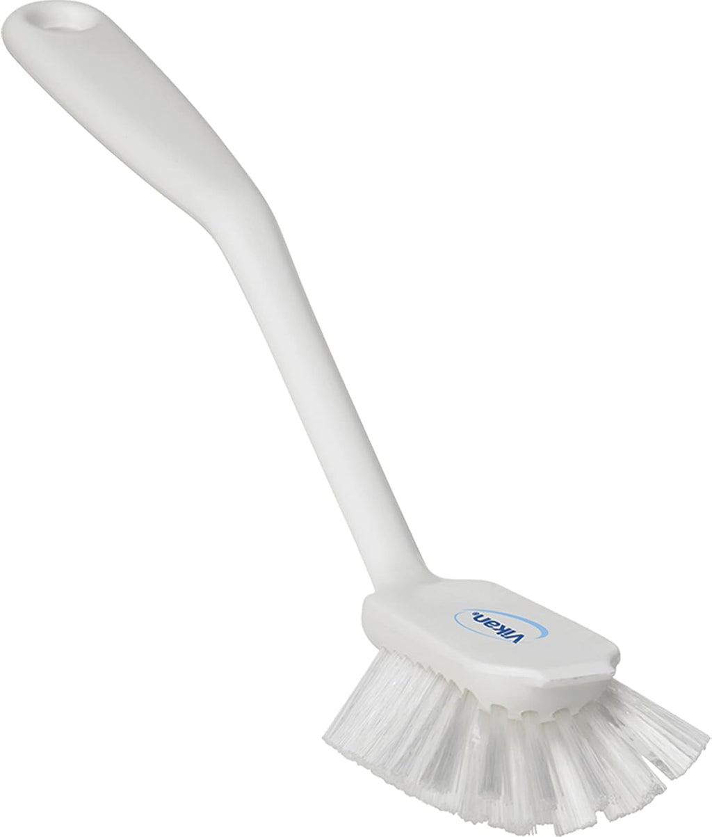 Vikan 42375 Brush,Dish,Scraping Edge,Medium,11",PP/PBT,White