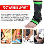 Ankle Support Braces (1Pair), Breathable Ankle Compression Sleeves with Adjustable Wrap,Elastic Ankle Brace Stabilizer for Plantar Fasciitis,Achilles Tendonitis,Sprained Ankle Pain Swelling Relief