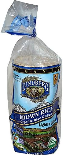 Lundberg, Brown Rice Organic Rice Cakes, Lightly Salted, 8.5 oz(Pack of 2)
