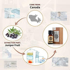 AKARZ Juniper Essential Oil Natural Organic Pure Premium Therapeutic Juniper Oil for Skin Body Hair Care,Diffuser, Candle,Soap,Making, DIY,Massage Aroma 0.34 Fl Oz (10ml)