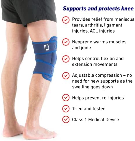 Neo-G Hinged Knee Brace - Knee Support for Joint Pain, Patellar Tracking, Meniscus Tear, Ligament Injury, ACL Knee Brace – Hinged Knee Support – Adjustable Compression
