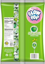 Charms Blow Pop Single Flavor Bag - Sour Apple Flavored Lollipops with a Bubble Gum Center - Individually Wrapped Hard Candy - Green Candy - Peanut Free, Gluten Free, 50 Count (Pack of 1)